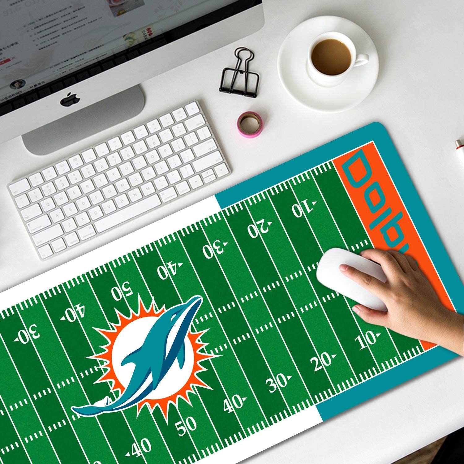 Large Gaming Mouse Pad, Mousepad with Non-Slip Rubber Base for Laptop Computer Desktop