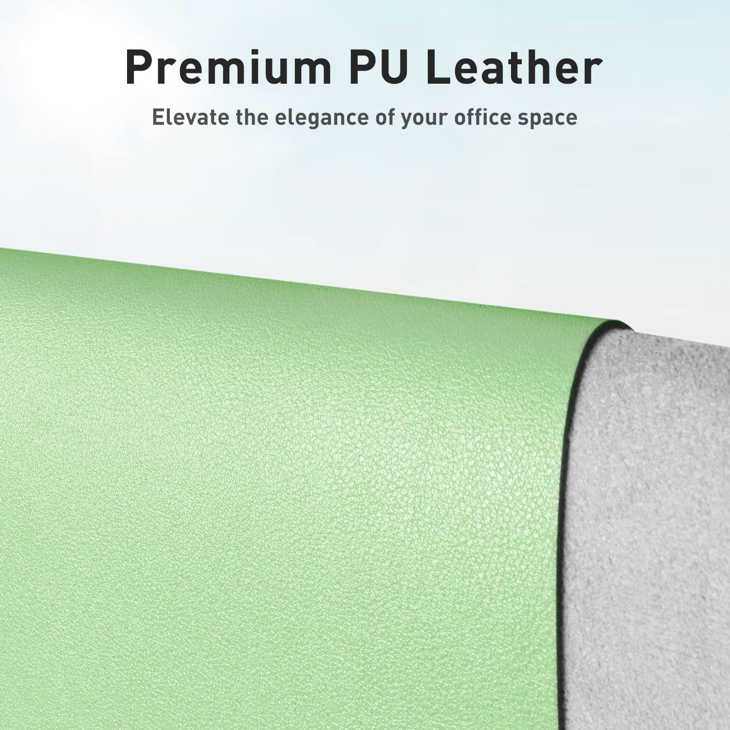 Aothia Faux Leather Desk Mat - Non-Slip PU Leather Desk Blotter, Waterproof Writing Surface, Large