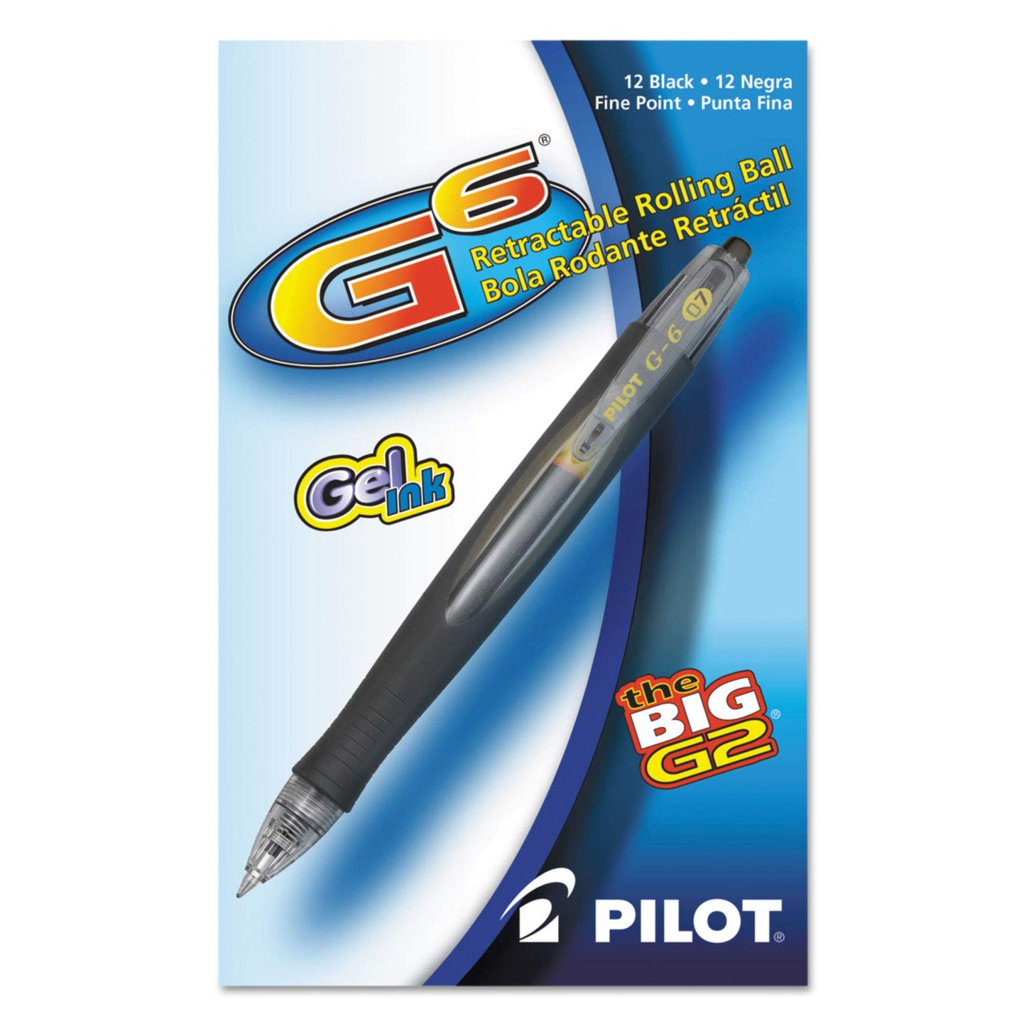 PILOT G2 Premium Gel Pens, Fine Point 0.7mm, Black Ink, 12-Pack