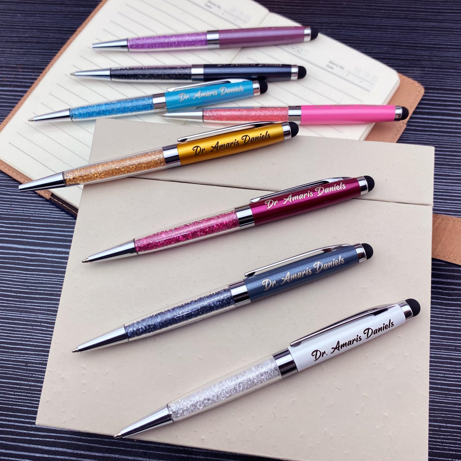 Ancolo Custom Pens with Stylus Tip Gift for Women/Lady/Girl/Teacher/Manager