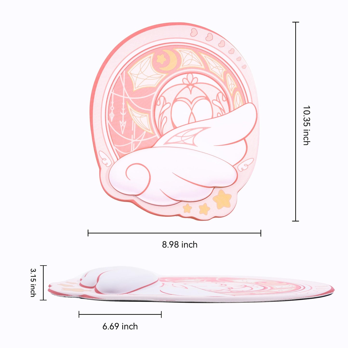GeekShare Ergonomic Mouse Pad with Wrist Rest Support Non-Slip Rubber Base for Desk, Laptop, Home