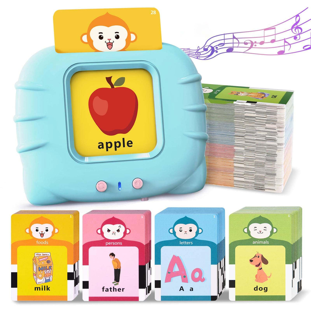 U-LEARNER 296 Sight Words Talking Flash Cards for Toddlers 1 2 3 4 Year Old