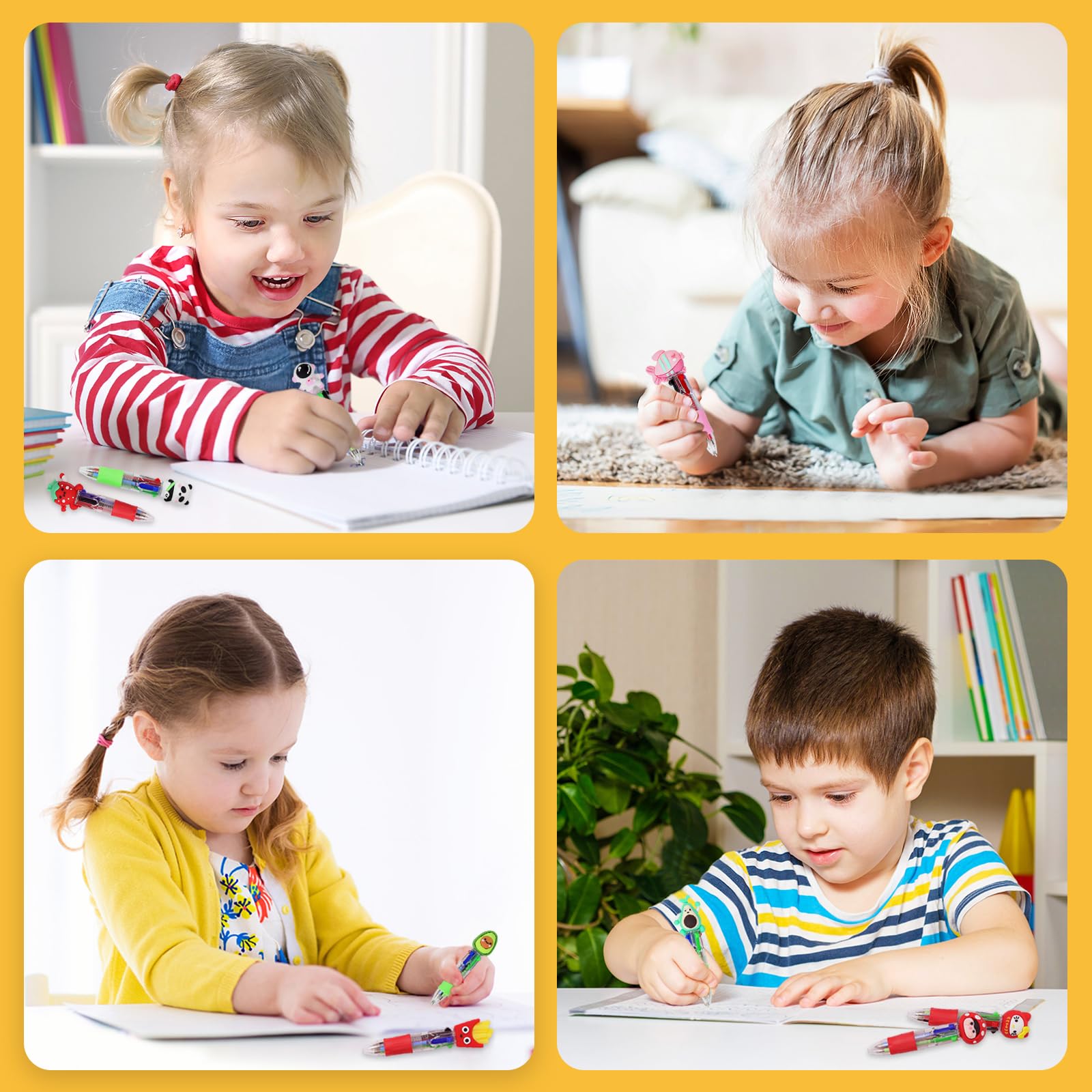 35 Pcs Mini Multicolor Pens in One 4-in-1 Fun Pens for Kids Party Favors