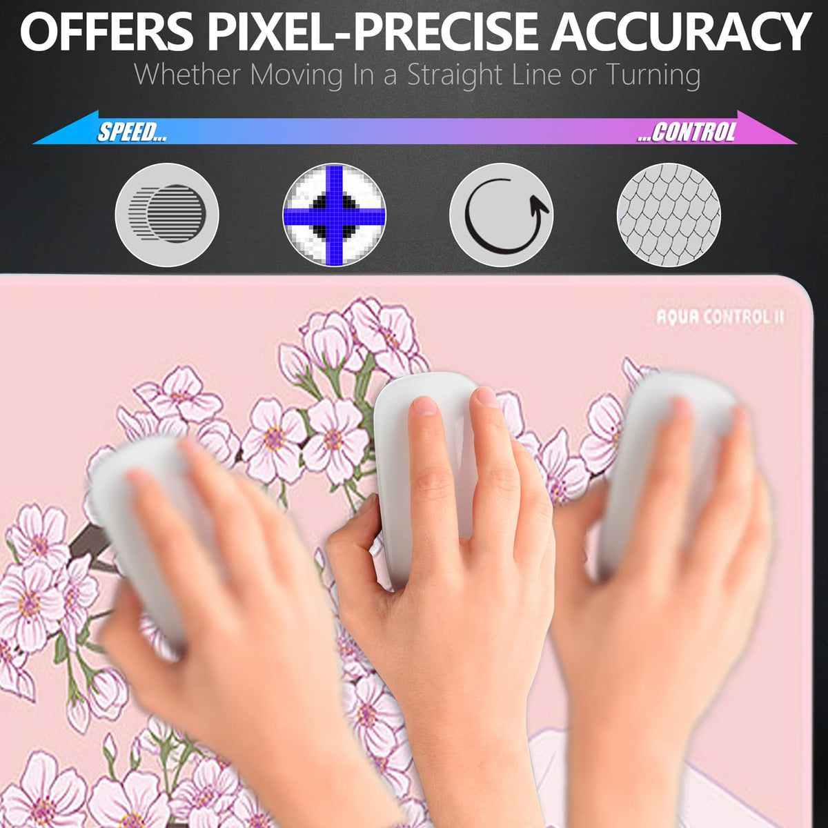 X-Raypad Aqua Control 2 Gaming Mouse Pad, Ultra-High Precision Mouse Pad with Perfect Speed and