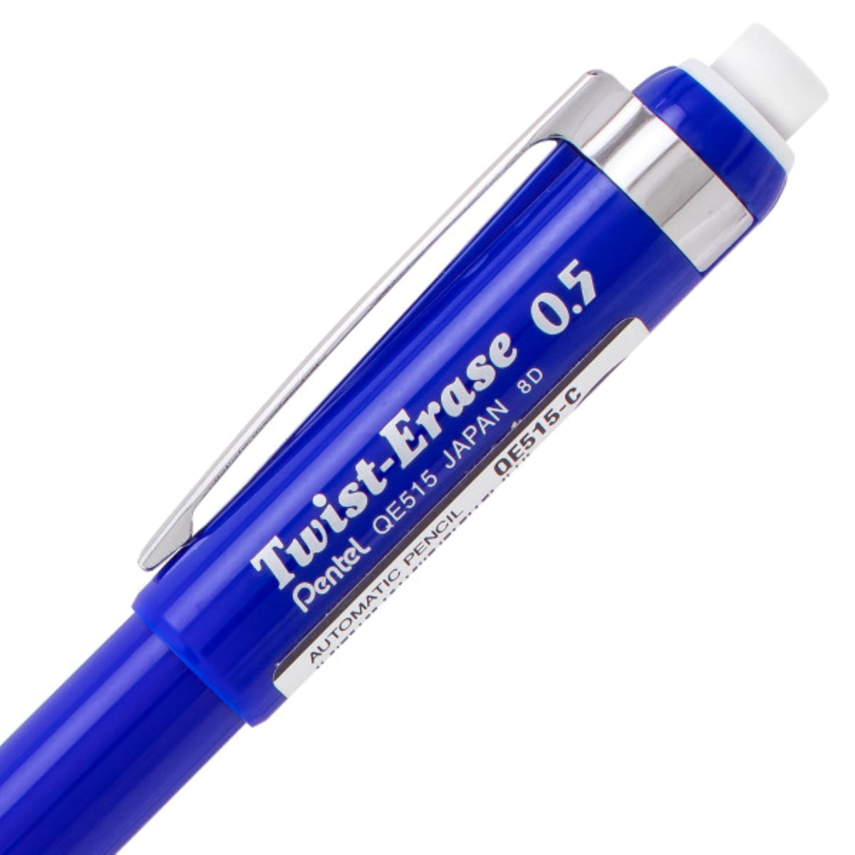 Pentel Twist Erase III Premium Mechanical Pencil 0.5mm 4 pack Assorted Barrels (1 each Black, Blue