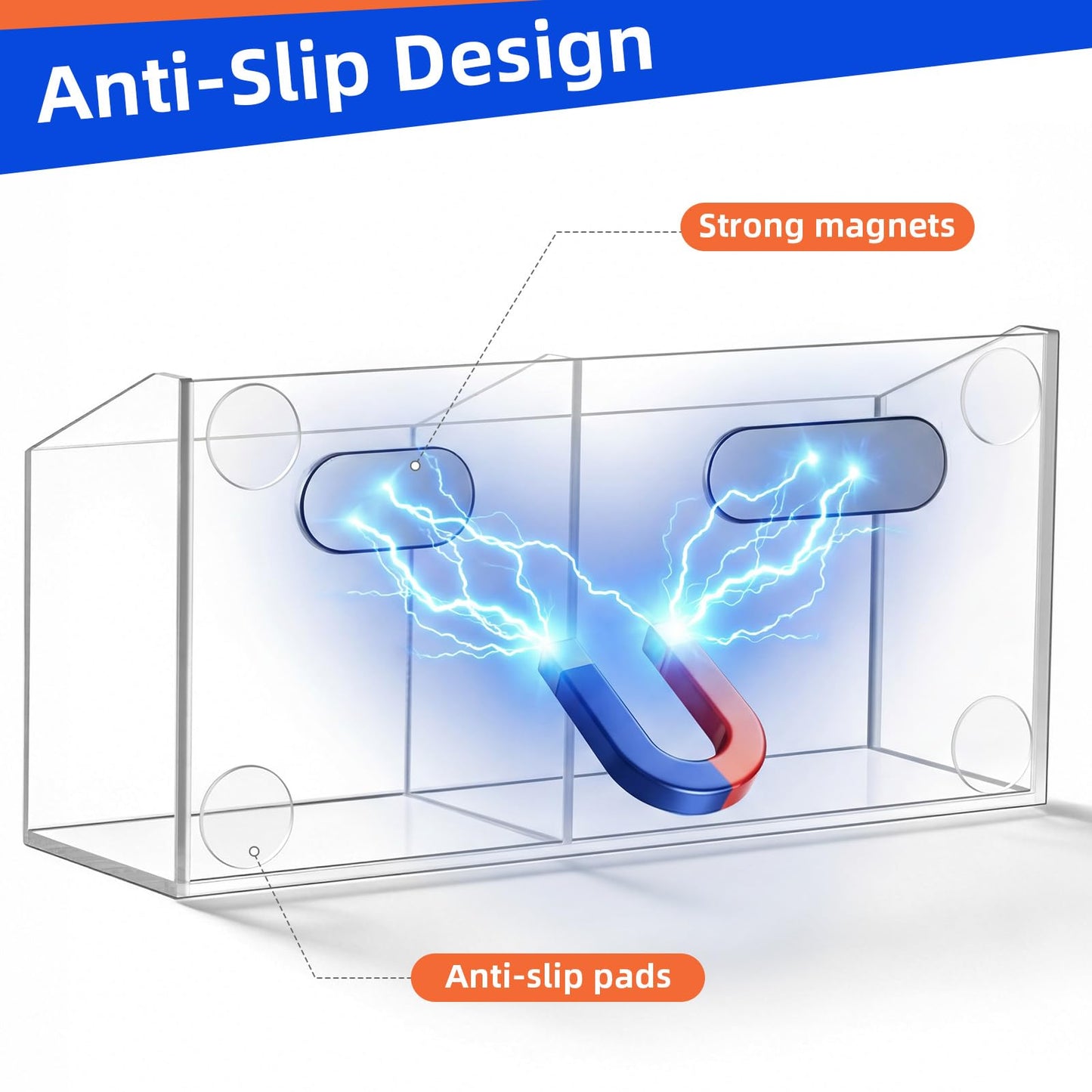 Simetufy Large Magnetic Dry Erase Marker Holder, Magnetic Pen Holder