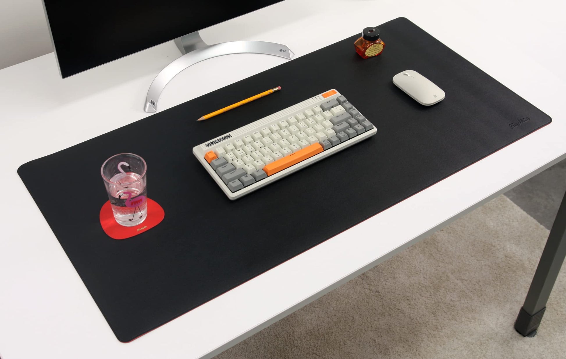 NODITO Dual-Sided Leather Desk Pad,Blotter for Laptop Computer,Mouse Pad,Writing,Drawing,Arts and