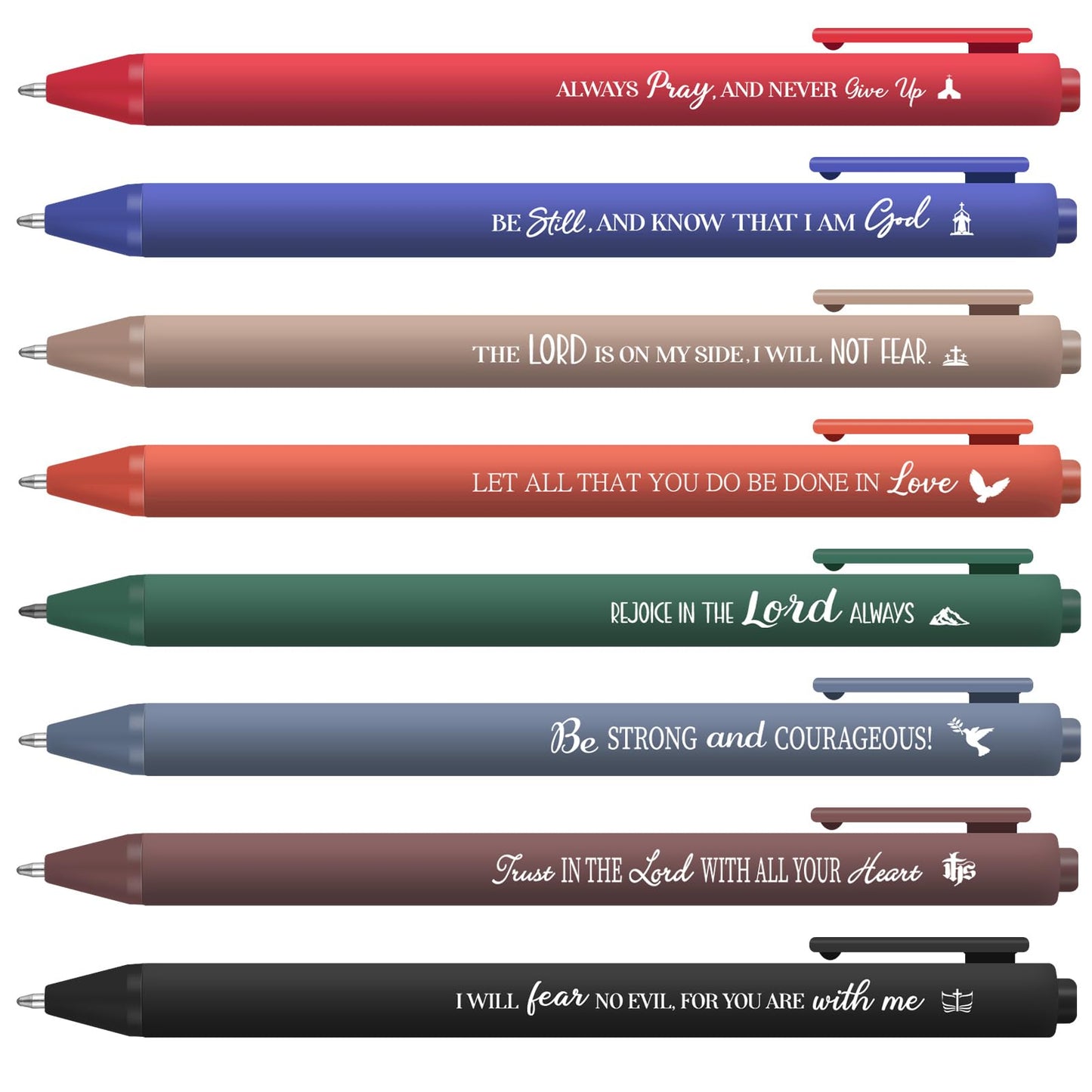 Sayglossy 80 Pcs Bible Verse Pens Christian Ballpoint Pens Inspirational Quotes Writing Tool Small