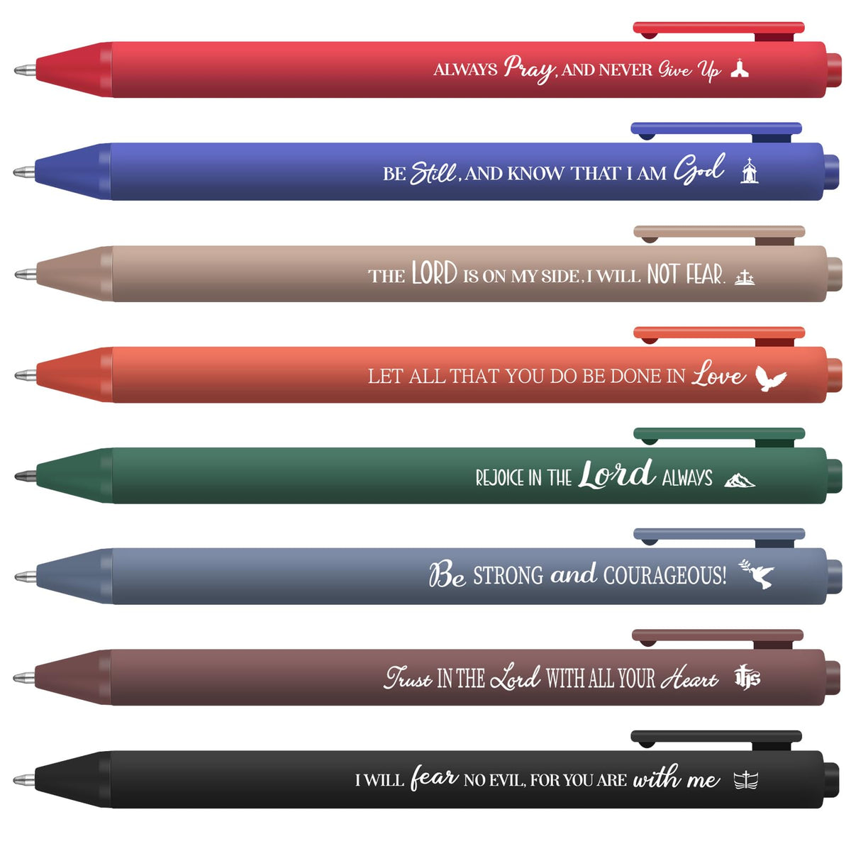 Sayglossy 80 Pcs Bible Verse Pens Christian Ballpoint Pens Inspirational Quotes Writing Tool Small