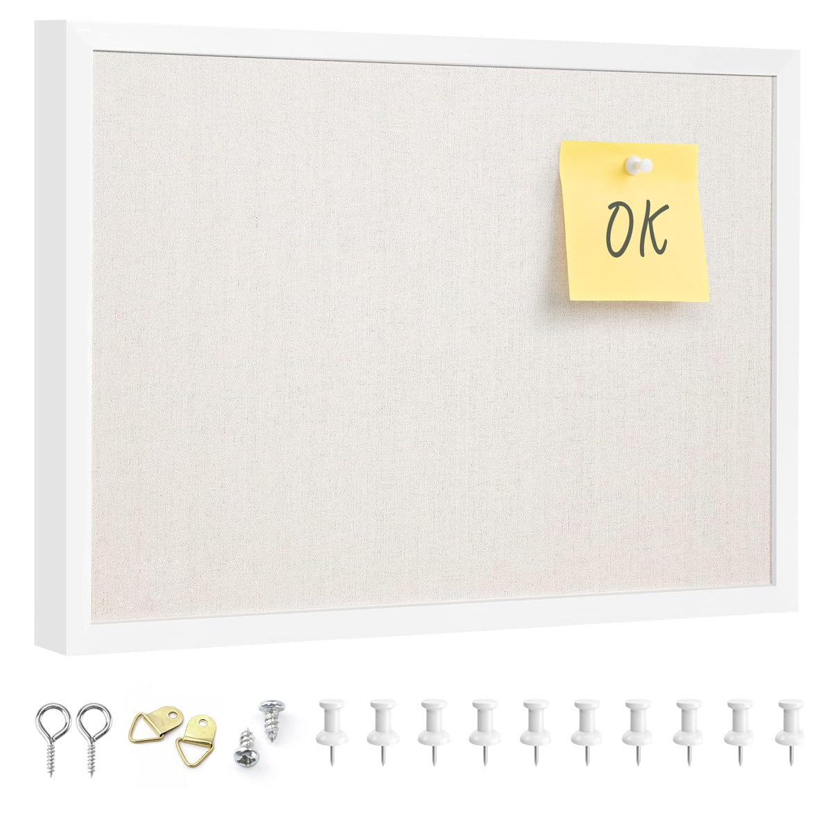 OWLKELA Linen Cork Bulletin Board, 11"x14.6"