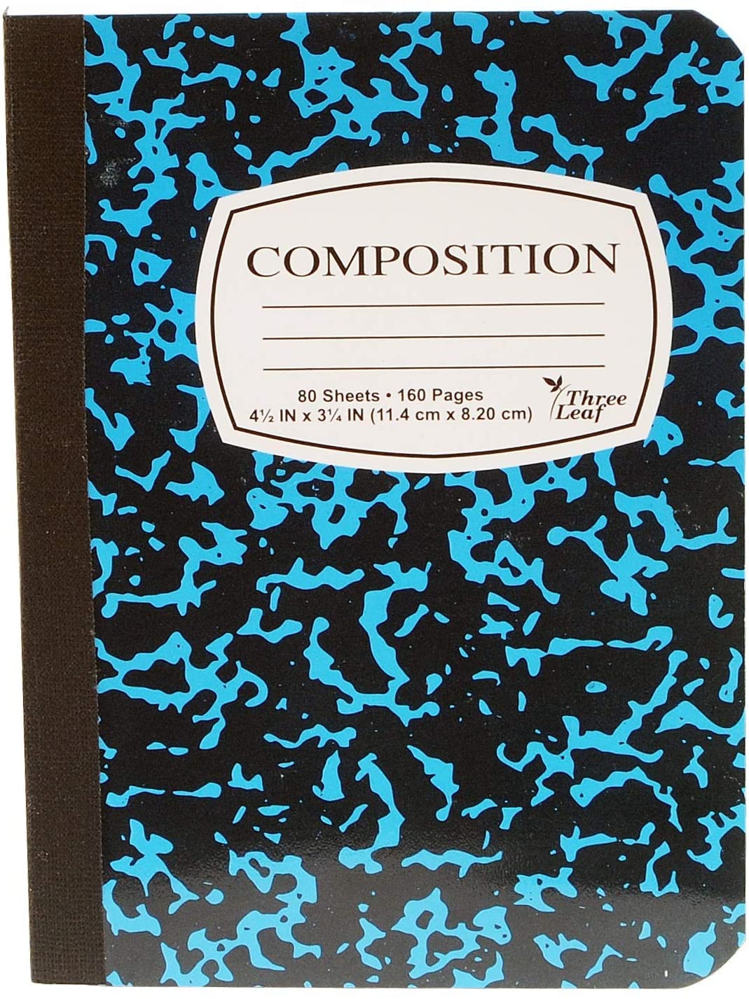 6 Mini Marble Composition Notebooks, 4-1/2" x 3-1/4", College Ruled, 80 Sheet (160 Pages) - Colors:
