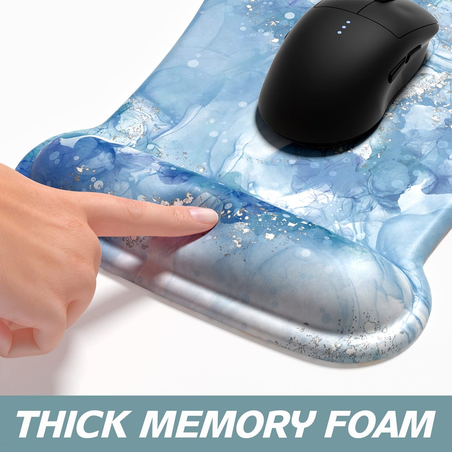 ITNRSIIET Mouse Pad Wrist Support Keyboard Wrist Rest Pad Ergonomic Mousepad Non-Slip Memory Foam
