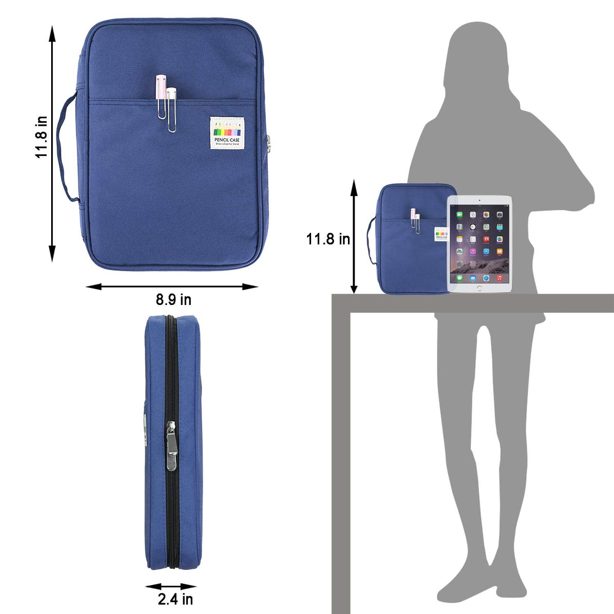YOUSHARES 166 Slots Colored Pencil Case, 110 Slots Gel Pens fo Coloring Case Organizer, Handy