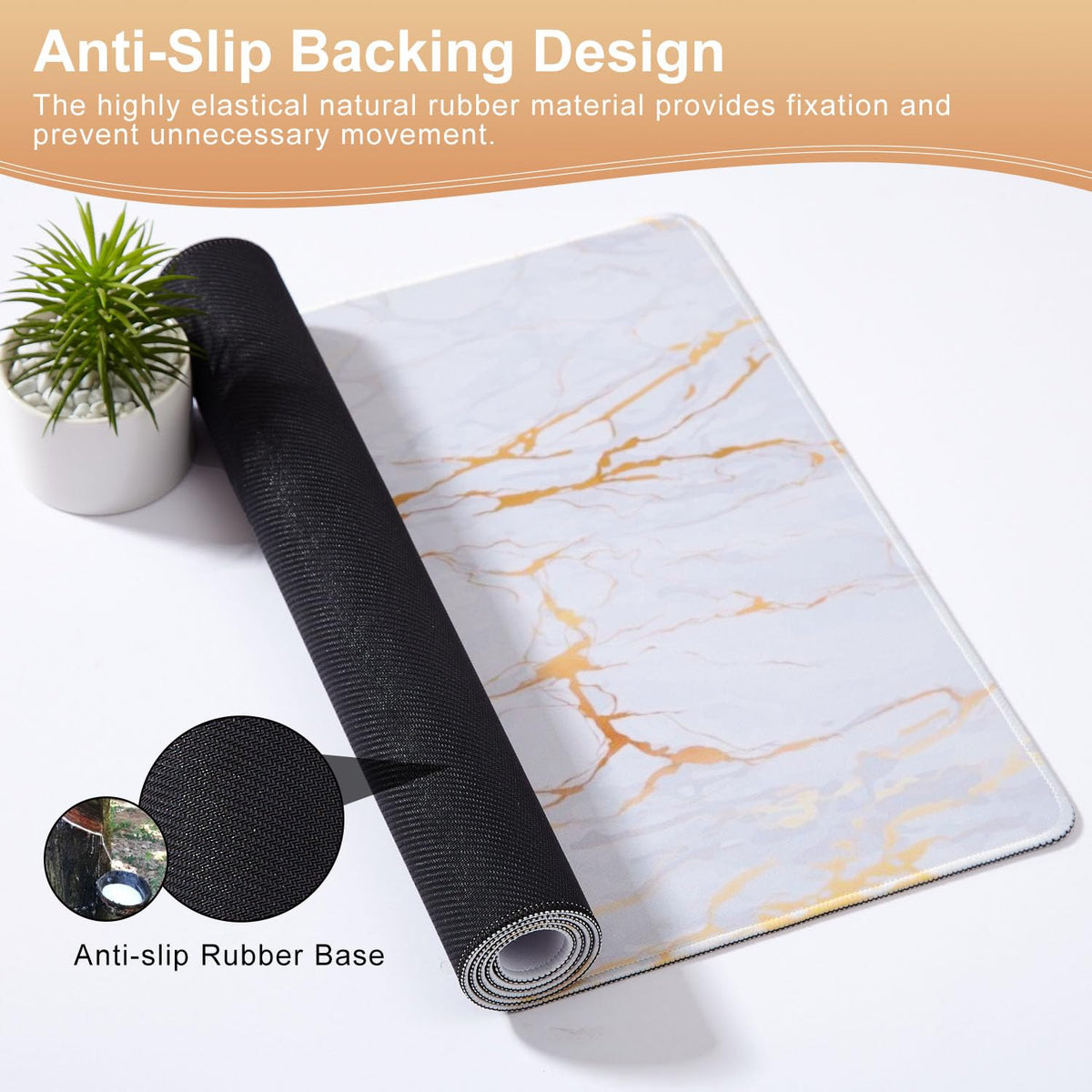 DOBAOJIA Marble Mouse Pad, Mouse and Keyboard Combo Pad XXL 31.5” x 15.8”