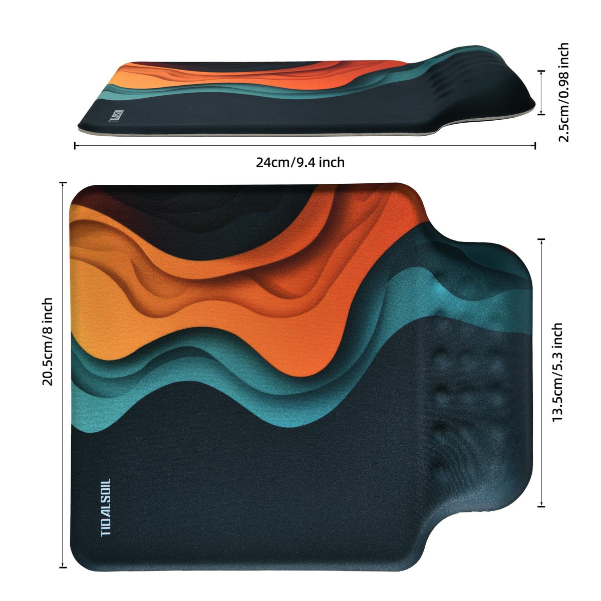 TIDALSOIL Ergonomic Mouse Pad with Memory Foam Wrist Support