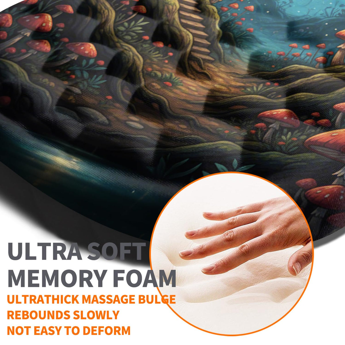 Armanza Ergonomic Joint Wrist Support Mouse Pad with Memory Foam Cushion Massage Bump, Carpal