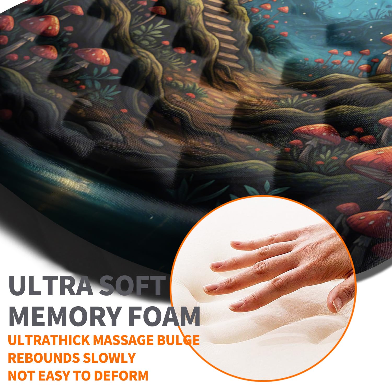 Armanza Ergonomic Joint Wrist Support Mouse Pad with Memory Foam Cushion Massage Bump, Carpal