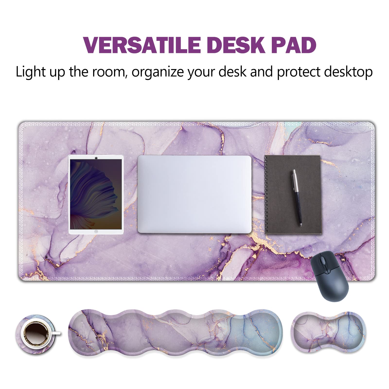 Upgraded Extended Gaming Mouse Pad, Keyboard Wrist Rest Pad, Wrist Support Mousepad Set, Artso