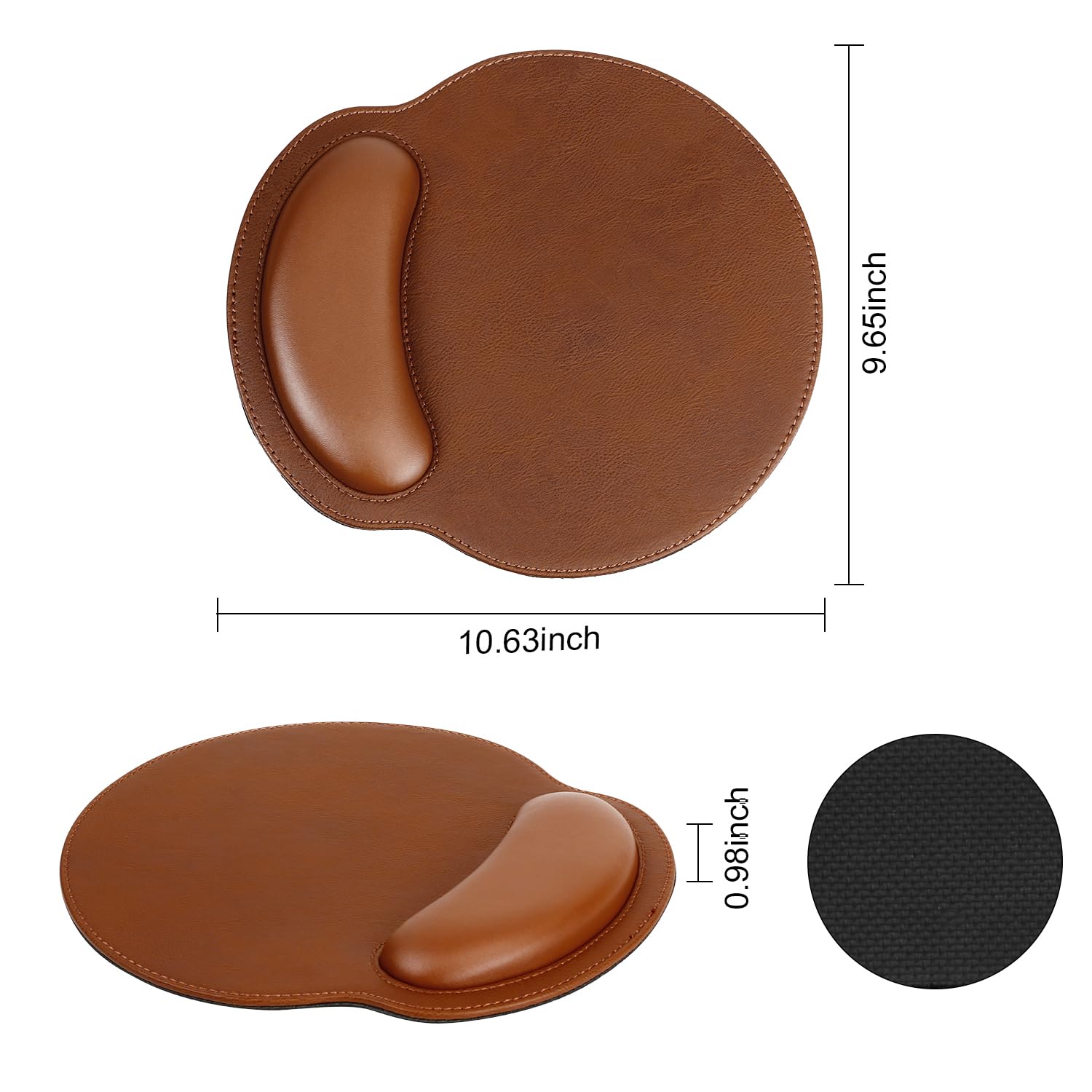 RICHEN Ergonomic PU Leather Keyboard Wrist Rest and Mouse Pad with Wrist Support, Memory Foam Set