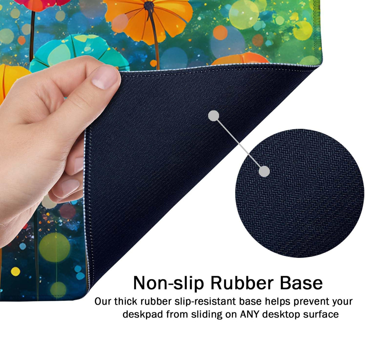 SSOIU Desk Mat, Extended Gaming Mouse Pad 35.5x15.7 in, Large Non-Slip Rubber Base Mousepad with