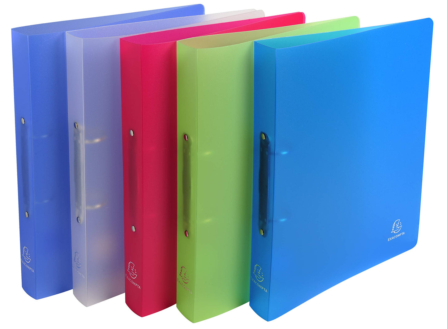 Exacompta Chromaline PP Semi-Rigid Ring Binder, A4+, 2 Rings, 40mm Spine - Red
