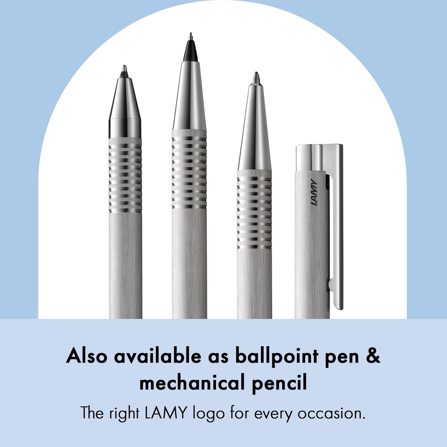 LAMY Logo Brushed Twin Pen Multifunction Pen - Timeless Mechanical Pencil & Ballpoint Pen in