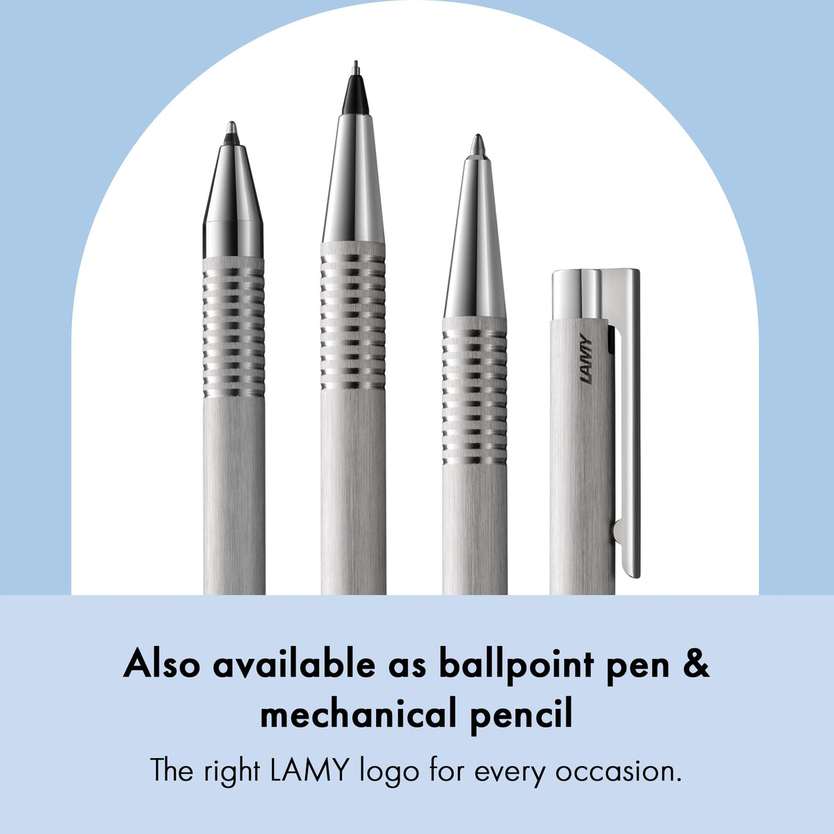 LAMY Logo Brushed Twin Pen Multifunction Pen - Timeless Mechanical Pencil & Ballpoint Pen in
