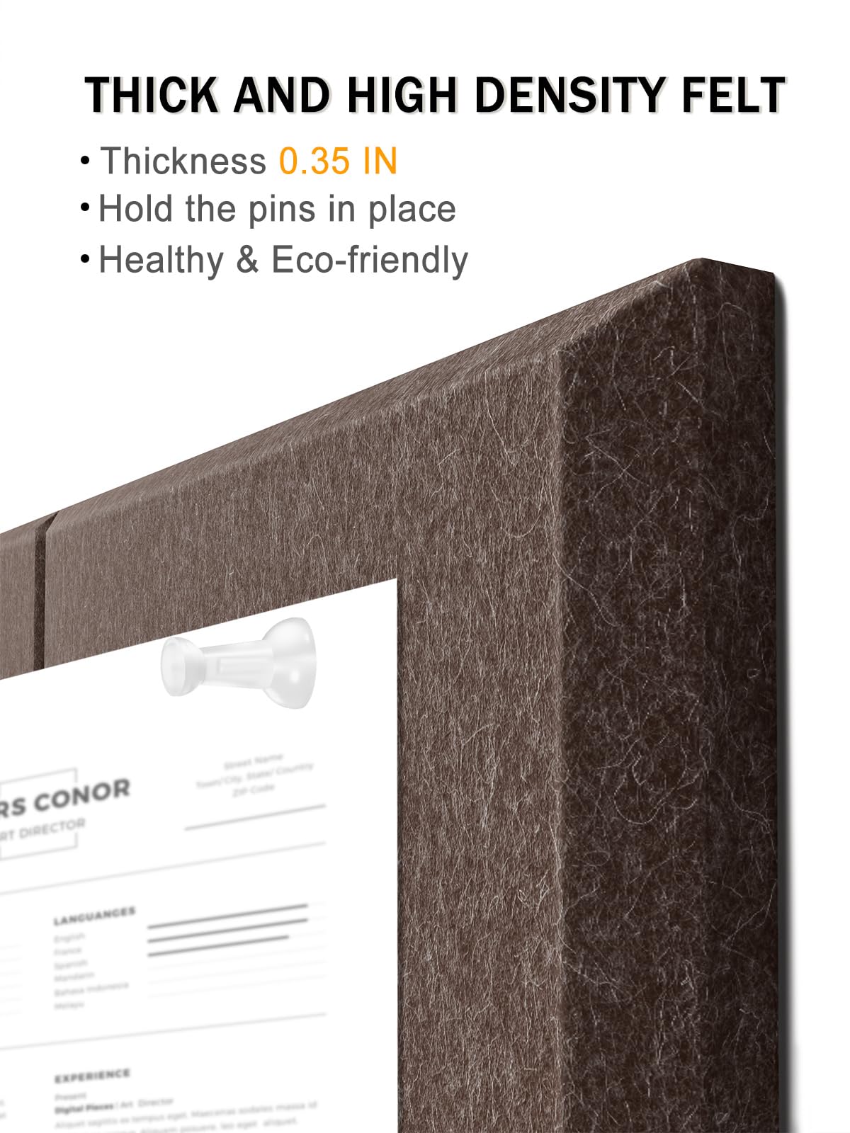 Hsurbtra Cork Board for Wall 24 x 18 Inch, 6 Pack Felt Bulletin Notice Board with Pushpins for