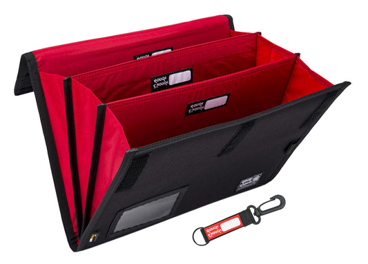 Rough Enough Expanding File Folder, Accordion Document Organizer, Black