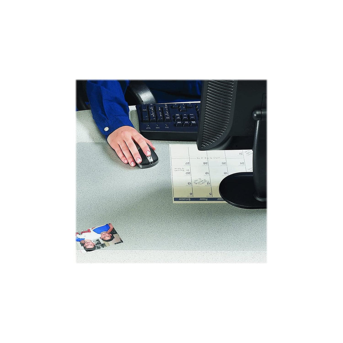 Artistic Krystal View Clear Antimicrobial Desk Pad Organizer, Non-Stick Mat Protects from Nicks