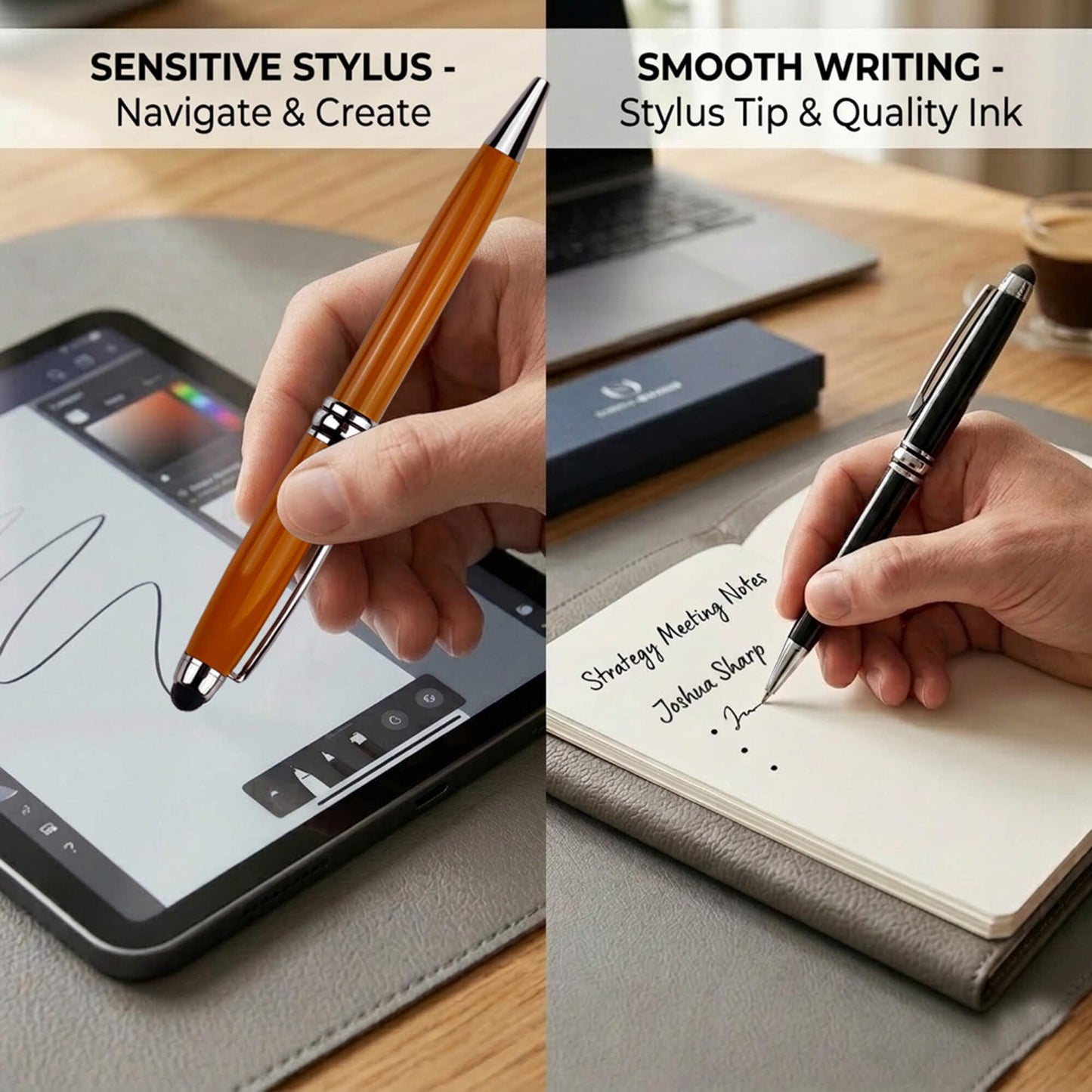 Ancolo Personalized ball Pens for journaling office -Gift for Men and Women