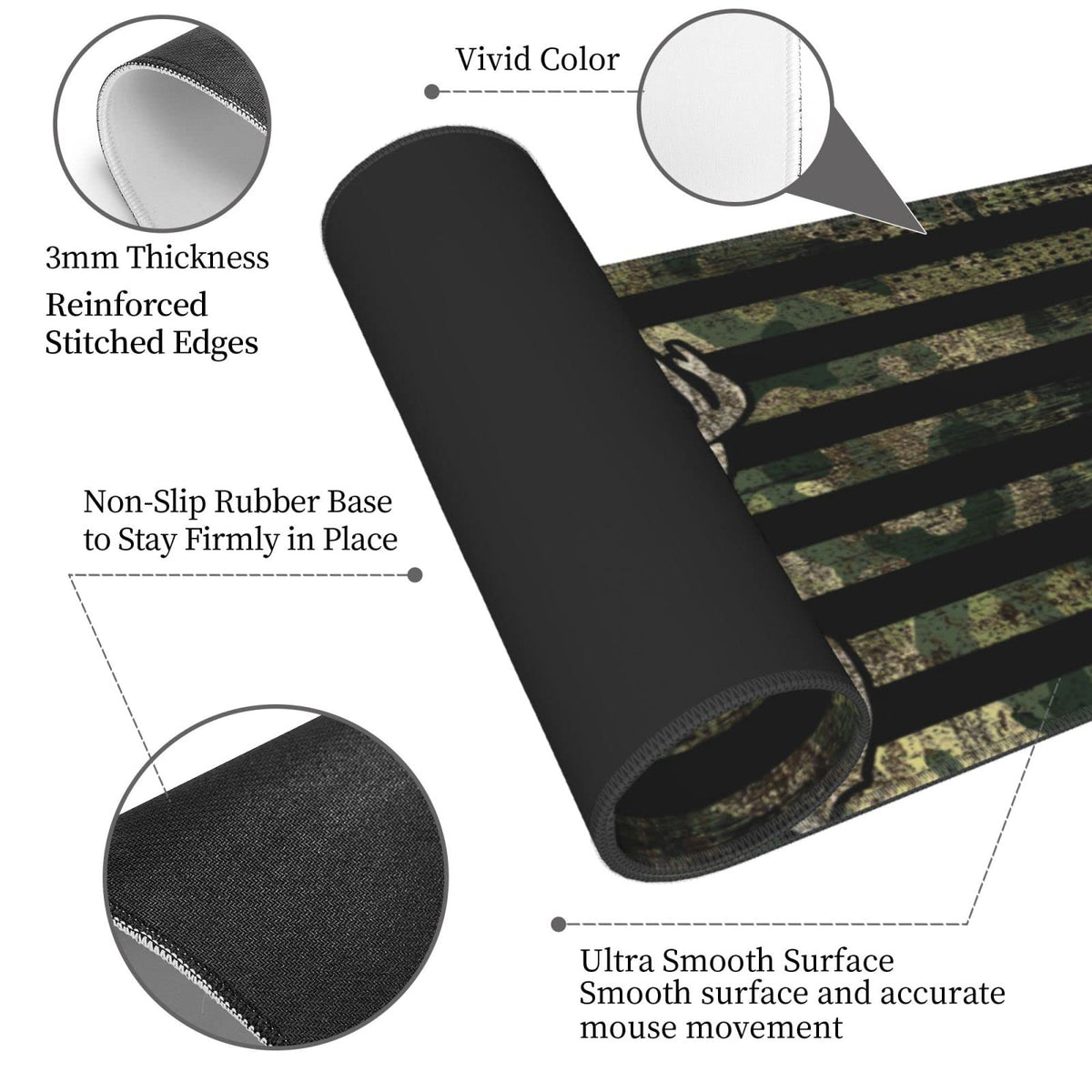 Sigouyinei Extra Large Desk Pad 31.5x12in Office Gaming Non-Slip Mouse Pad