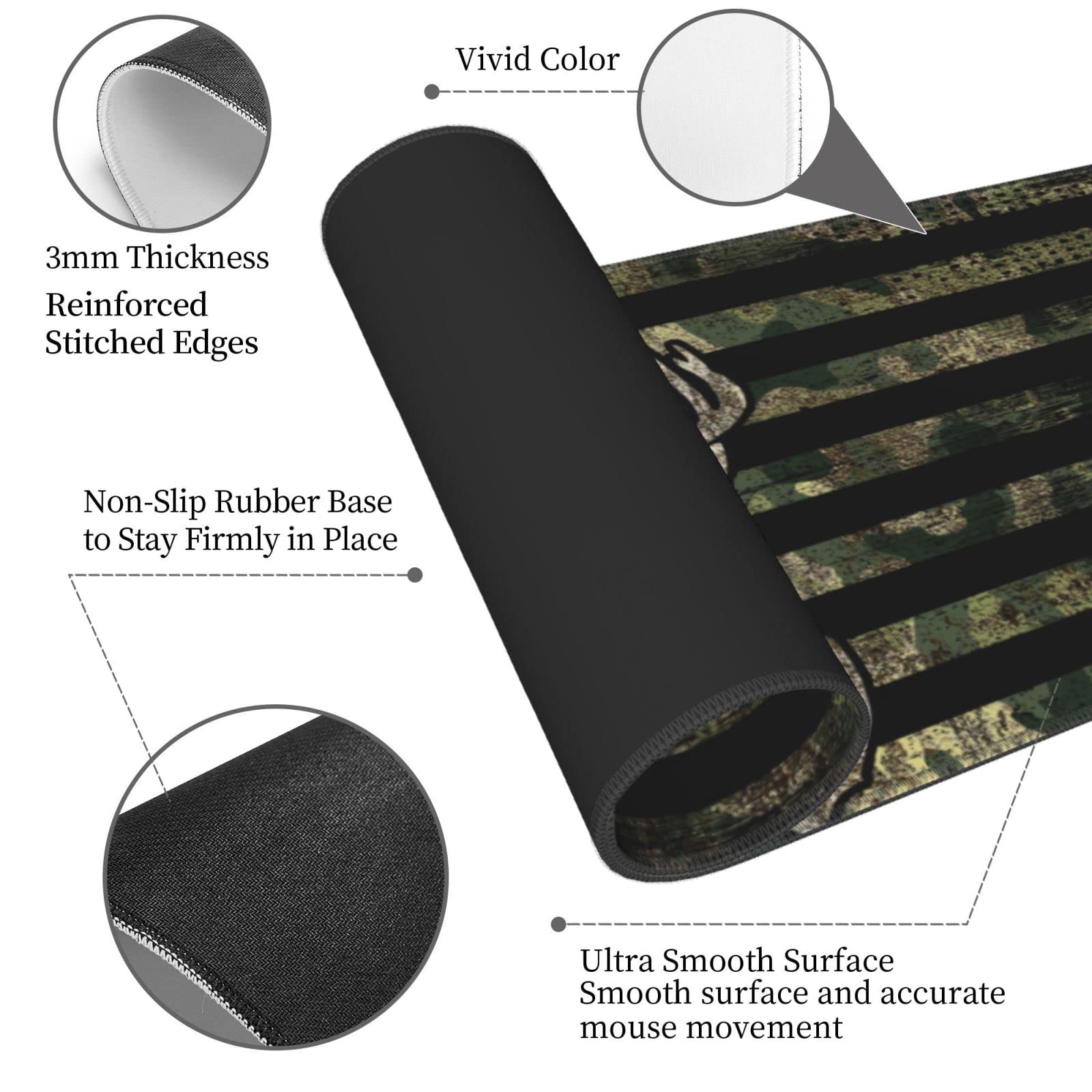 Sigouyinei Extra Large Desk Pad 31.5x12in Office Gaming Non-Slip Mouse Pad