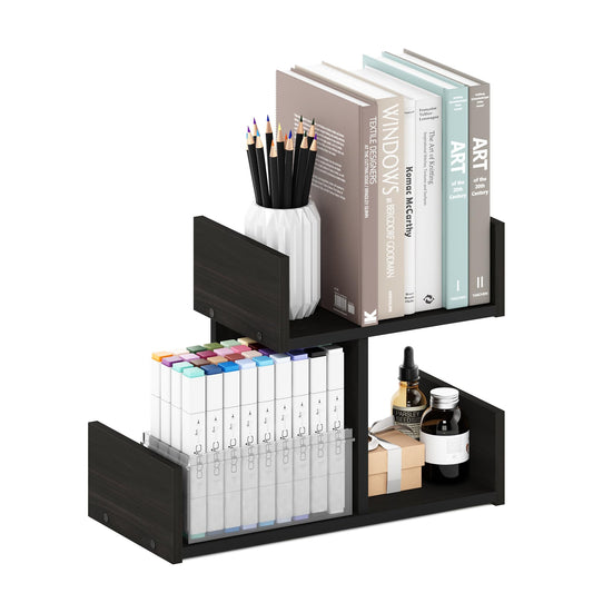 Furinno HERMITE Desk File Folder Organizers, 3-Shelf Desktop Office Organization Racks, Desk Top