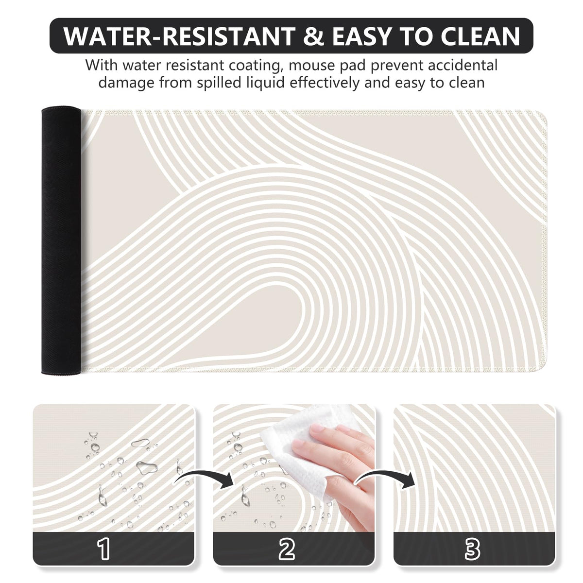 iCasso Desk Pad,Desk Matt for Desktop,Large Mouse Pad,Lines