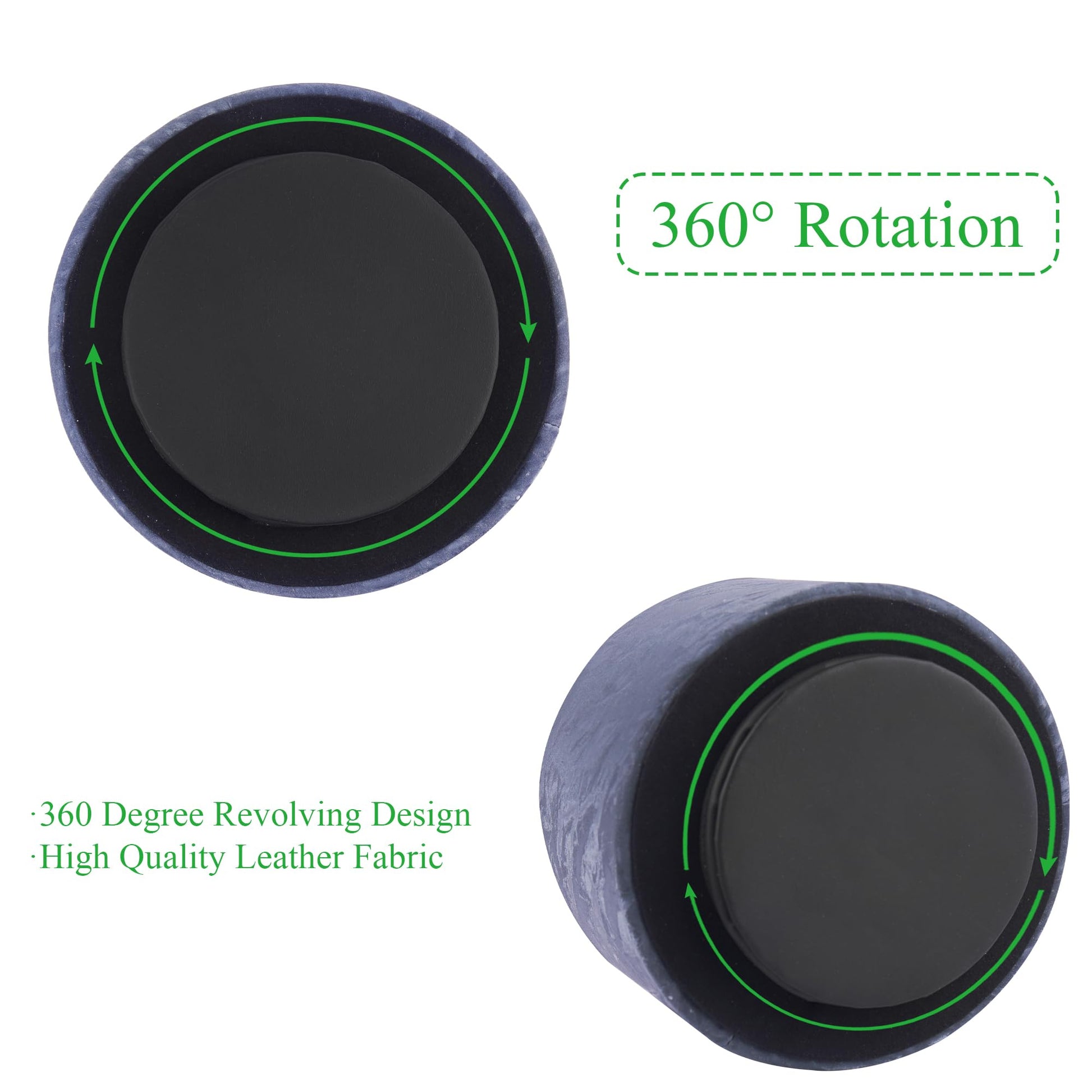 Hennaja Round Leather Art Supply Organizer,Remote Control Holder,360 Degree