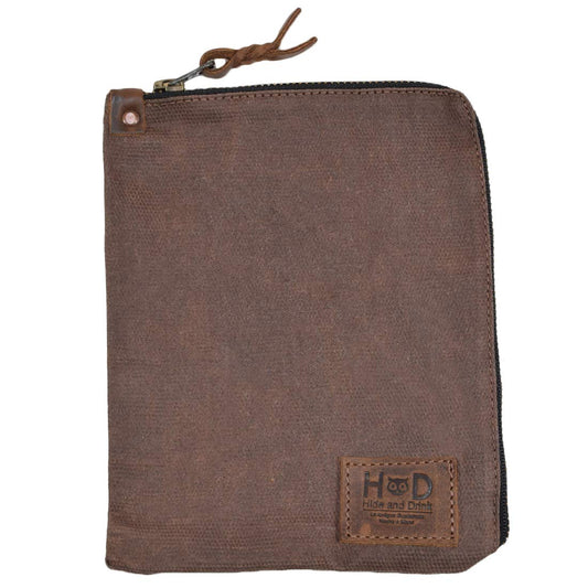 Hide & Drink, Scribbler Case for Notebook Handmade from Waxed Canvas (Honey Bourbon)