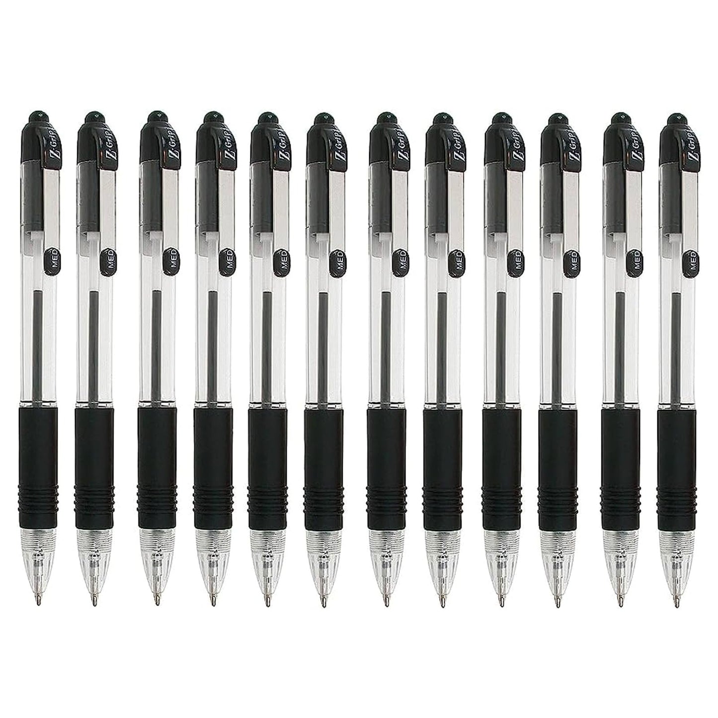 Zebra Z-Grip Retractable Ballpoint Pen 1.0mm Point Size Black Ink 40 Pack
