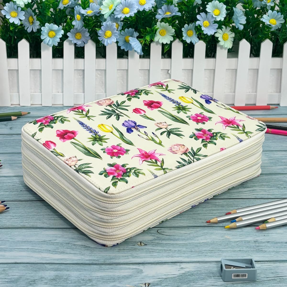 YOUNGCOL 200 Slots Colored Pencil Case Color Pencil Organizer Storage Large Capacity Pencil Case