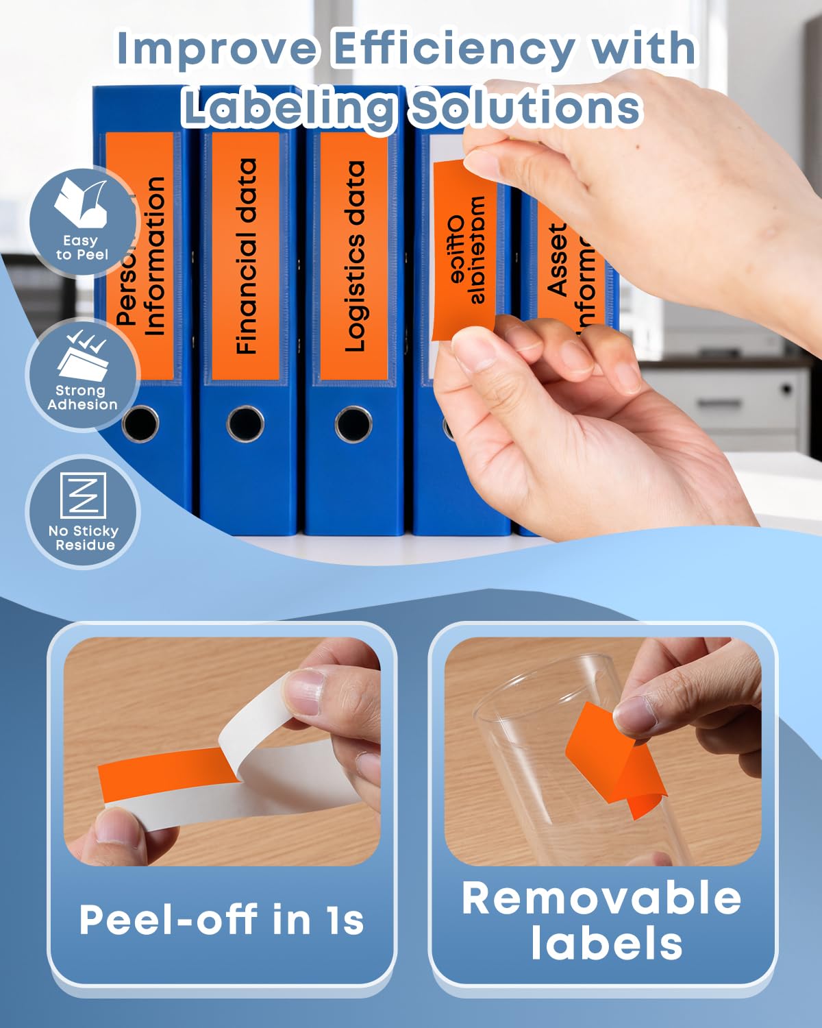 COLORWING 24mm 0.94 Orange Label Tape TZe-B51 Laminated 1 Inch TZe TZ Tape