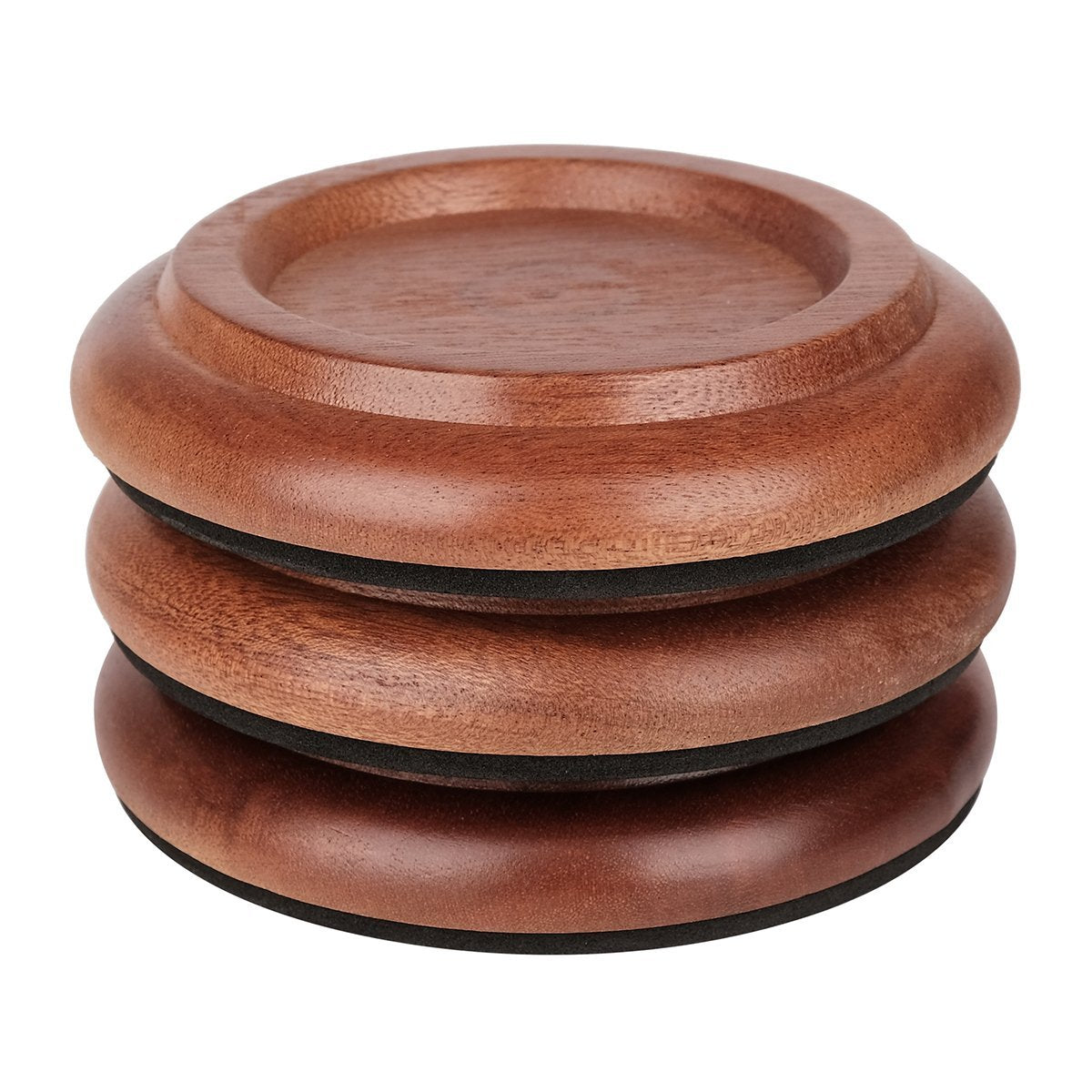 Grand Piano Caster Cups,Eison Solid Sapeliwood Piano Caster with Non-Slip & Anti-Noise Foam Floor