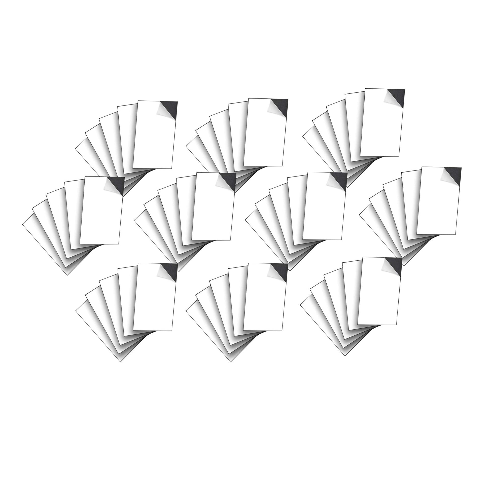 50 Pack Business Card Magnet 3.5"W x 2"H Adhesive Backing for Card UV Coated Metal Surfaces for Car