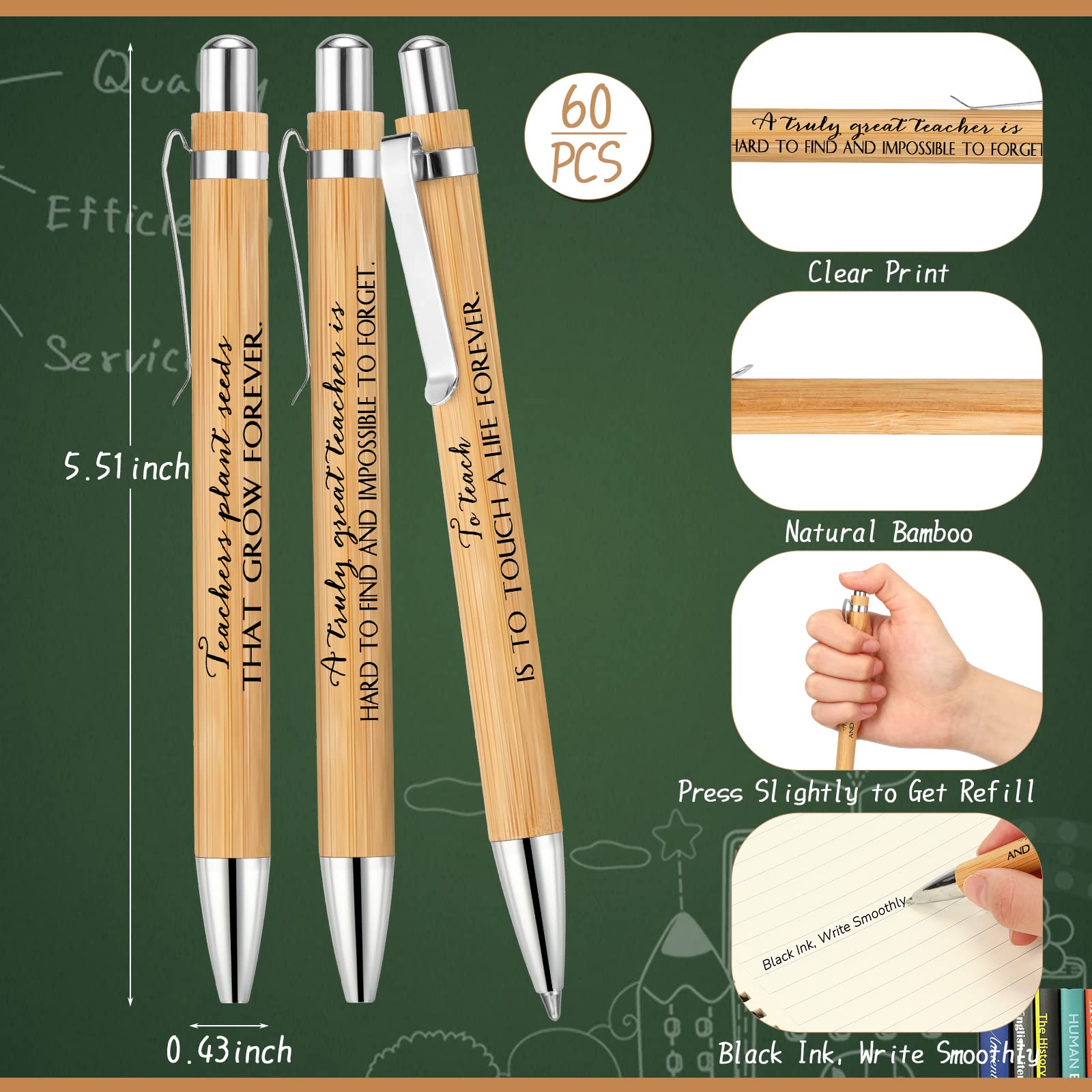 Kosiz 120 Pcs Teacher Appreciation Gifts Bulk Thanks Kraft Notebooks & Pens