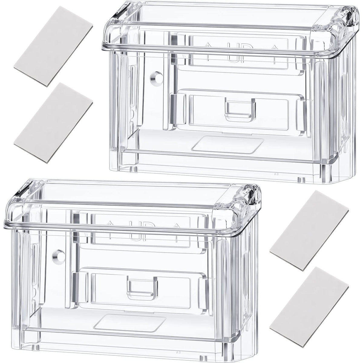 Vicenpal Outdoor Business Card Holder Clear Wall Mount Acrylic Business Card Box Included Peel and