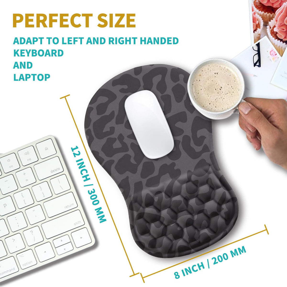 Hokafenle Ergonomic Mouse Pad Wrist Support, Wrist Rest Mousepad for Carpal Tunnel Pain Relief with