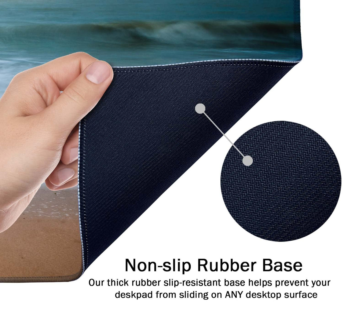 SSOIU Extended Gaming Mouse Pad - Non-Slip Water-Resistant Rubber Base Computer Keyboard Mouse Mat