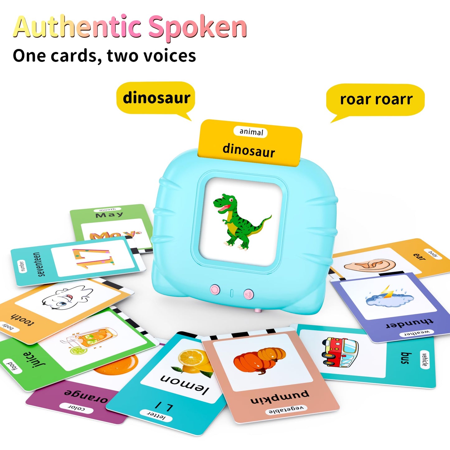 Eaever 520 ABC Sight Words Talking Flash Cards, Christmas Birthday Gift for 2 3 4 5 6 Year Old Boys
