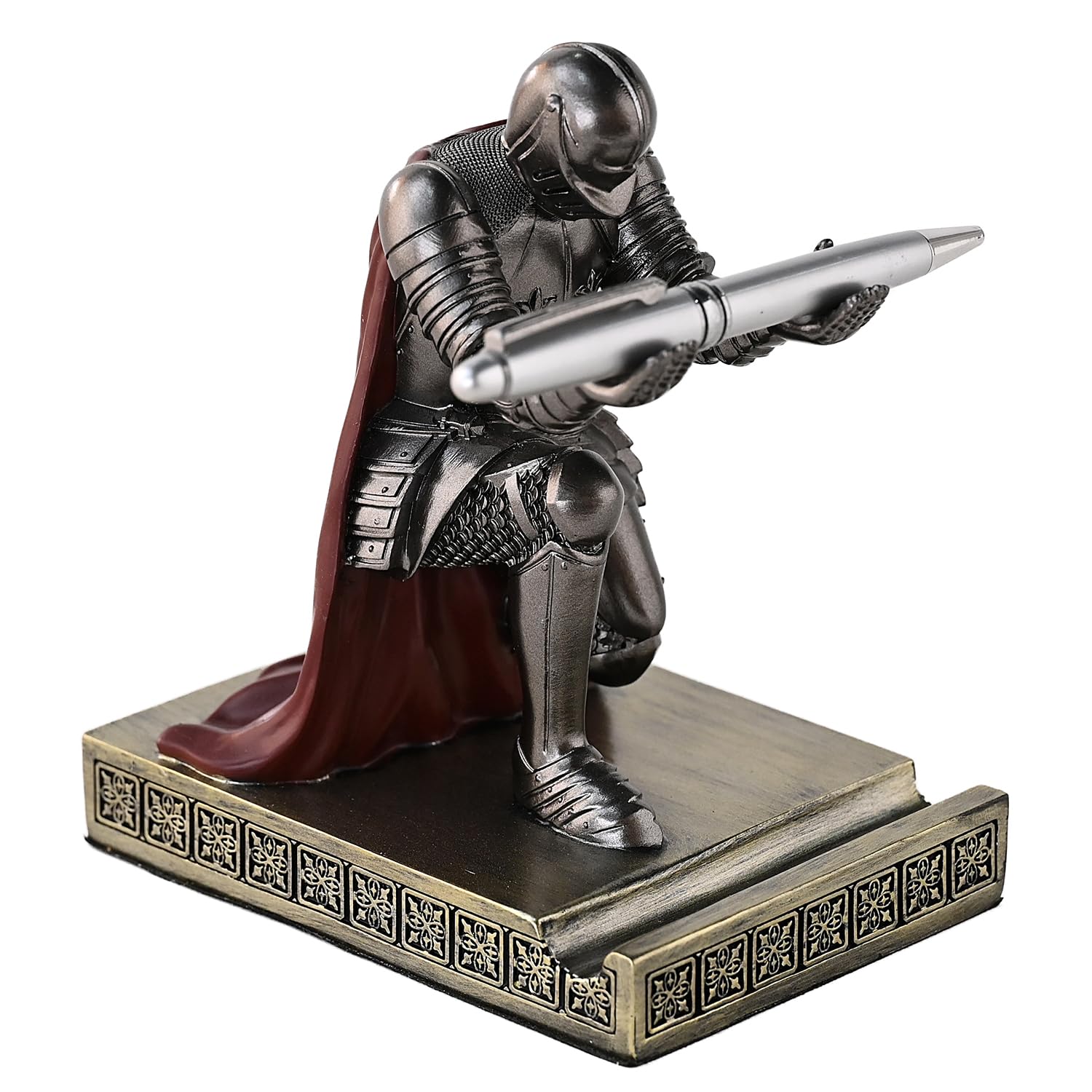 Windbreaker Soldier Knight Pen Holder Personalized Desk Accessory Iron