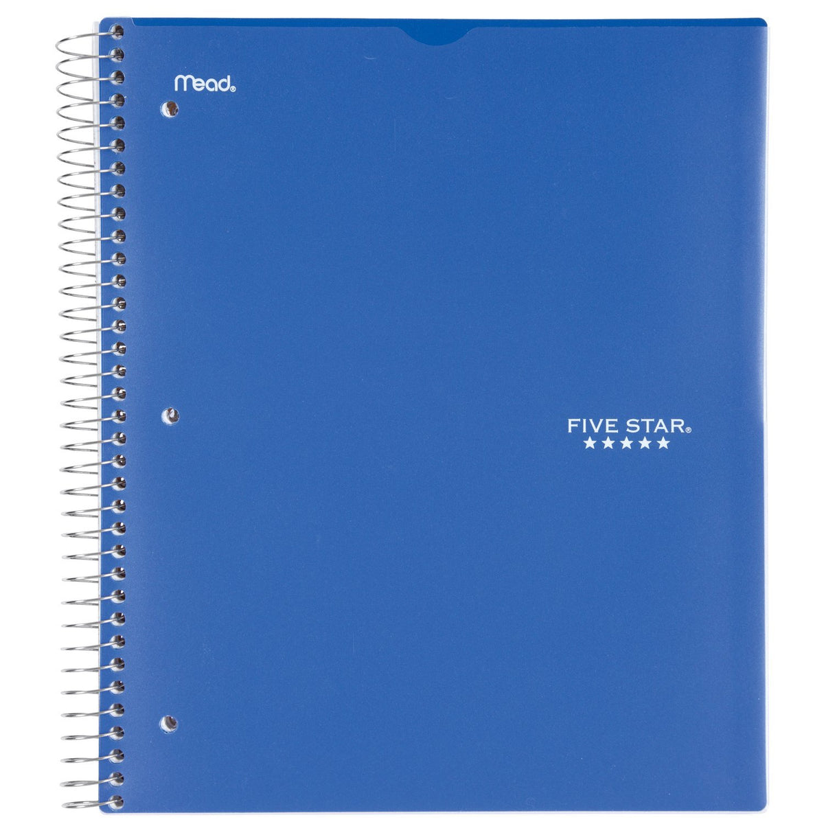 Five Star Spiral Notebook, 3 Subject, College Ruled Paper, 150 Sheets, 11" x 8-1/2", Customizable