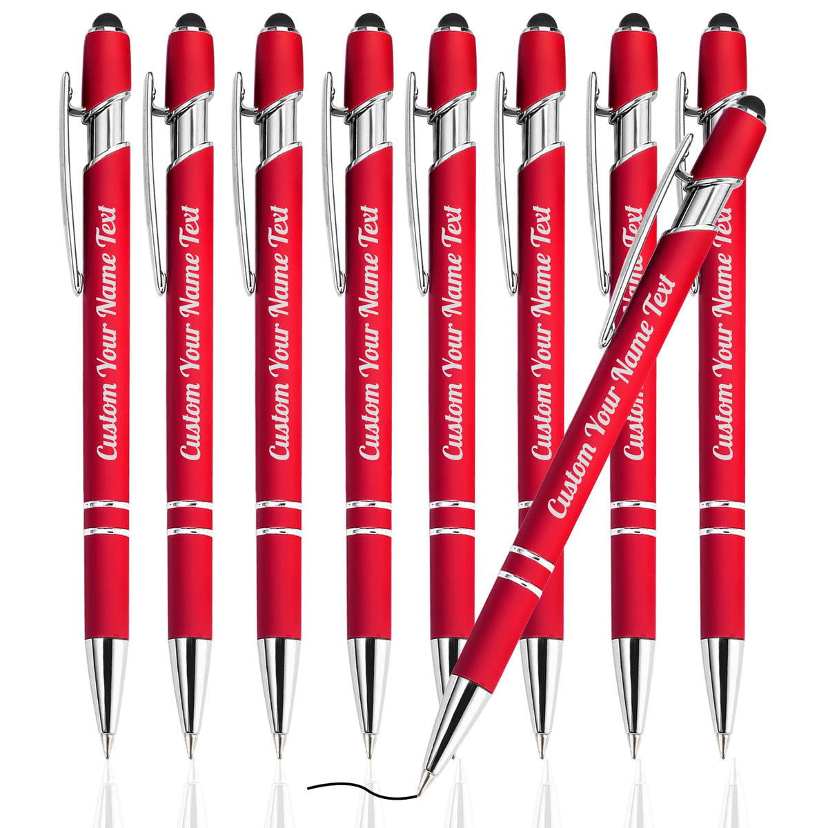Westpearl Personalized Pen12pcs Bulk,Custom Ballpoint Pens with Engraved Business Name Message